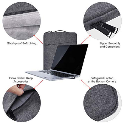 14 Inch Laptop Sleeve Case for Acer Chromebook Plus 514/ Aspire 14, HP Lenovo Dell ASUS Computer Carrying Bag, Space Grey - color: Space Grey, size: 14 Inch