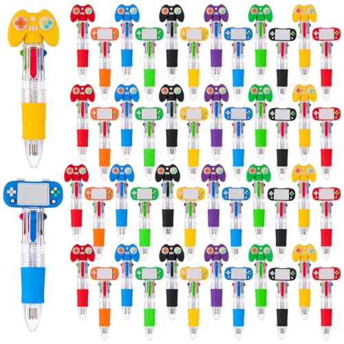 48 Pcs 4 in 1 Mini Video Game Ballpoint Pens Bulk for Kids | Retractable Ballpoint Pen 0.7mm for School Home Office Stationery or Fun Gifts for Children - style: VideoGameMulticolorPen48Pcs