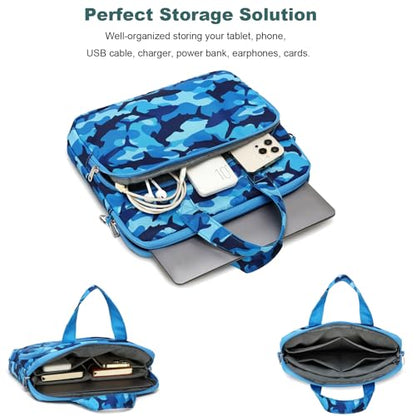 Octsky Tablet Sleeve Bag Kids Tablet/Ipad Carrying Bag 12.5 inch with shoulder strap, soft Lining - color: Shark Blue