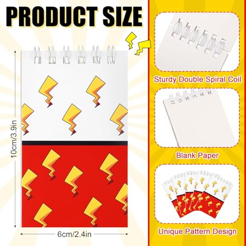 Joottuan 24 Pack Mini Cartoon Notebooks Anime Spiral Pocket Notepads Animation Portable Notebooks for Kids Teacher Classroom Office Birthday Party Favors