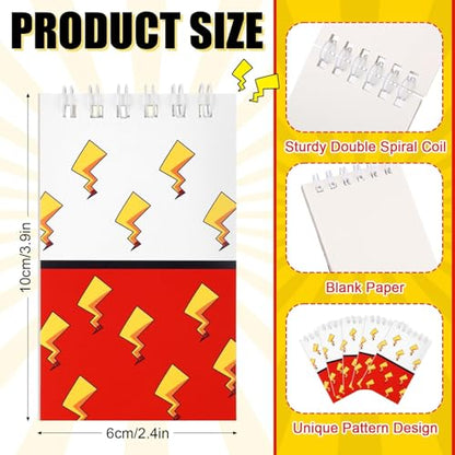Joottuan 24 Pack Mini Cartoon Notebooks Anime Spiral Pocket Notepads Animation Portable Notebooks for Kids Teacher Classroom Office Birthday Party Favors