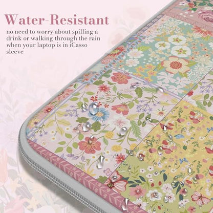 iCasso Laptop Sleeve 15.6 inch, Compatible with MacBook Air 15 inch, Cute Shockproof Laptop Case 15.6'', Slim Protective Travel Carrying Case for MacBook Pro 16, Lenovo Dell Asus HP, Pink - color: A-Pink Puzzle, size: 15-16 Inch