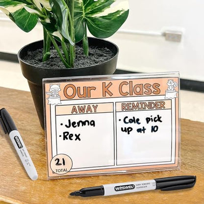 WOSWEL Dry Erase Markers Bulk, 76 Pack Black Fine Tip Whiteboard Markers, Fine Point, Low Odor Dry Erase Markers for School Office Home, Non-Toxic Easy Clean