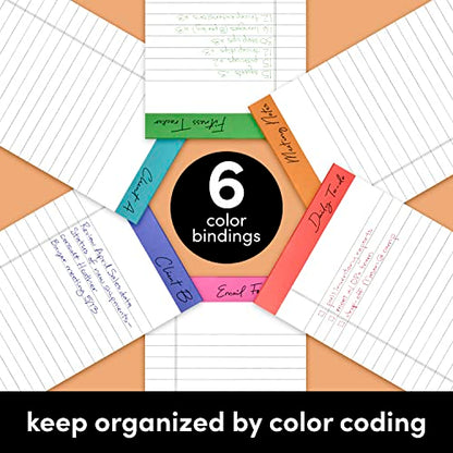 PAPERAGE Lined Legal Pads, (Rainbow), 12 Pack Note Pads, 50 Sheets Each, Wide/Legal Ruled, Note Pads, Paper, 5 inches x 8 inches - color: Rainbow, size: Small (12 Pack)