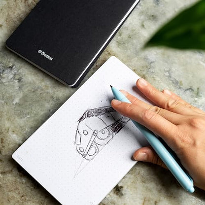 Notsu Dot Grid Small Desk Notepad 2 Pack | Minimalist Dotted Memo Note Pads with Premium Thick Paper, 3.9" x 6.3" - size: 3.9" x 6.3", style: Dot Grid