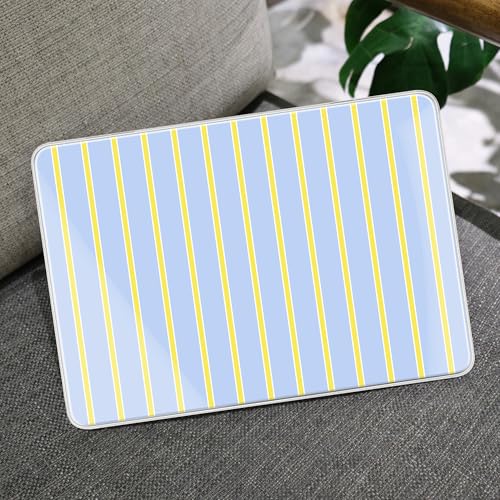 MEEgoodo 4-in-1 Printed Case for MacBook Neo 13 inch 2026 Release Model A3404, Laptop Hard Shell Cases with Keyboard Skin & Screen Protector & Webcam Covers, Yellow&White Stripes - color: Yellow&White Stripes