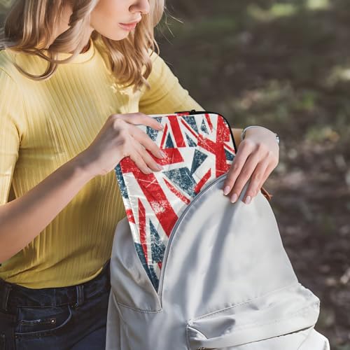 Patriot Laptop Sleeve Union Jack Grunge Flag Computer Carrying Case Notebook Briefcase Tablet Puffy Cover Lightweight Padded PC Bag for 13.3-14" Pro Air Max - color: Multi-008