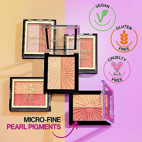 Wet n Wild MegaGlo Blushlighter, Blendable Blush & Highlighter Set, Shimmery Metallic Finish, Flash Me - color: 3- Flash Me