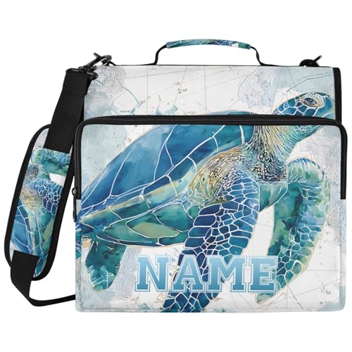 Custom 3 Ring Zipper Binder Tree of Life Personalized Name 1.5 inch Binders Large Capacity Multi Pockets for School Office Supplies - color: Custom Tree and Birds
