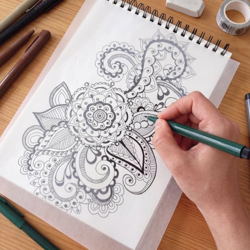 Fainne 200 Sheets Translucent Vellum Paper 8.5 x 11-93GSM Printable Vellum Paper for Wedding Invitations Cards Printing Sketching Tracing Drawing Lantern Envelope