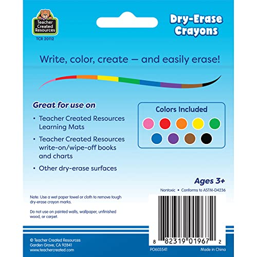 Teacher Created Resources Colorful Dry-Erase Crayons (TCR20112)