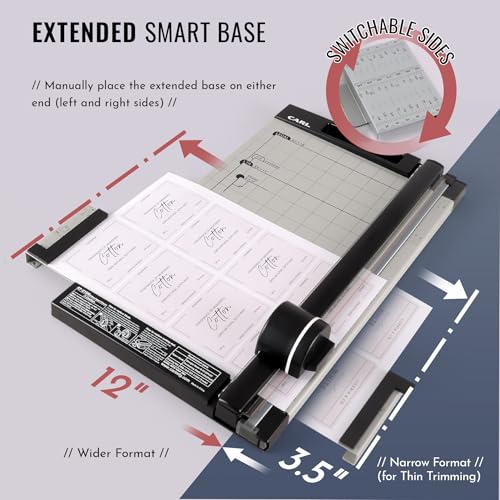 Carl, Professional Rotary Paper Trimmer 15-inch, 15 Sheet Cutting Capacity, Black and Silver - size: 15-inch