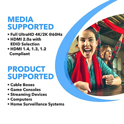 OREI 1 in 16 4K Out HDMI Splitter 4:4:4 8-bit - HDMI 2.0, HDCP 2.2, 18 Gbps, 4K @ 60Hz HDMI Duplicator/Distributor UltaHD High Resolution (UHDS-1016) (1x16) | OREI 1 in 16 Out HDMI Splitter 4K@60Hz 4:4:4 8-bit With HDMI 2.0, HDCP 2.2, 18 Gbps - size: 1x16