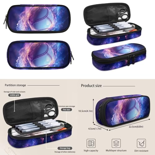 Cool Baseball Backpack for Boys 8-12 Kids Backpack with Lunch Box Water Bottle Holder with Strap and Zipper Pencil Case 4PCS Set Bookbag with Compartments for School 17 inch Elementary - color: Cool Baseball