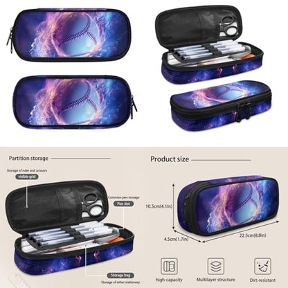 Cool Baseball Backpack for Boys 8-12 Kids Backpack with Lunch Box Water Bottle Holder with Strap and Zipper Pencil Case 4PCS Set Bookbag with Compartments for School 17 inch Elementary - color: Cool Baseball