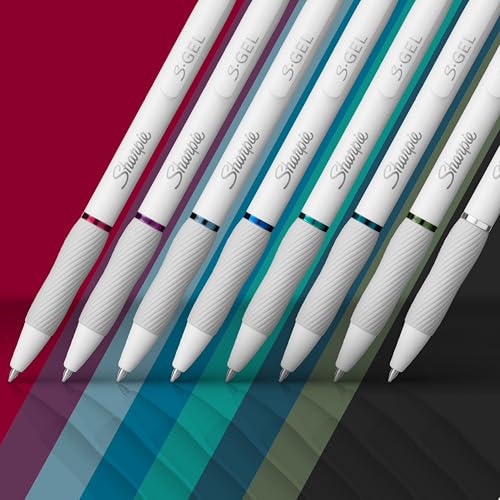 Sharpie S-Gel Pens, Fashion Barrel White Pearl, Medium Point (0.7mm), Bold Ink Colors, 8 Count (Pack of 6) - size: 8 Count (Pack of 6)