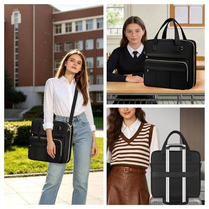 Zipper Binder | 3 Inch O-Ring, 600 Sheet Capacity Trapper Keeper with Shoulder Strap & Handle, Binder Bag with Multiple Storage Pockets, Fits 13" Laptop (Black) - color: Black