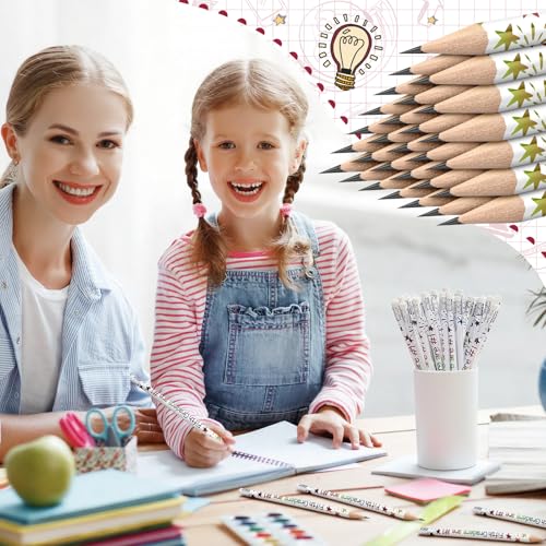 Tenceur 48 Pcs 5th Graders Pencils Bulk Motivational Pencils with Erasers Inspirational Pencil with Back to School Supplies for Kids Student Teacher Classroom Reward - style: 5th Graders