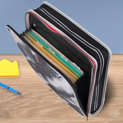 Five Star Zipper Binder 2 Inch O-Rings Case Organiser with Multi-Access and 5-Tab Expanding File Folder, 850 Sheet Capacity, Crimson Fade (290010K) - color: Crimson Fade, size: 2 Inch