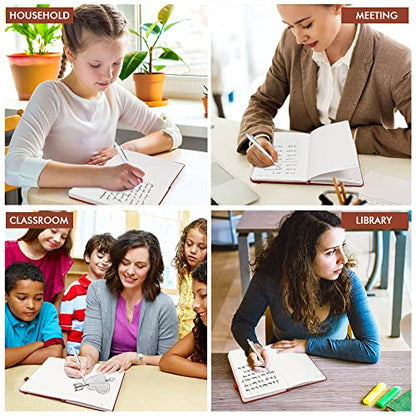 feela 24 Pack Journal Notebook for Work, Business Notebook Bulk Hardcover Lined Writing Journal with Pen Holder for Men Women Note Taking, with 24 Black Pens, 120 GSM, 5.1”x8.3”, A5, Brown - color: 24 Pack brown