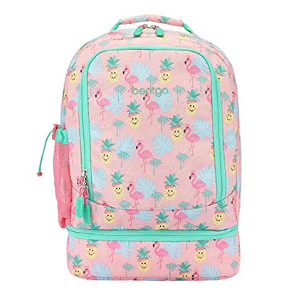 Bentgo Kids 2-in-1 Backpack & Insulated Lunch Bag - Durable 16” Backpack & Lunch Container in Unique Prints for School & Travel - Water Resistant, Padded & Large Compartments (Tropical) - color: Tropical