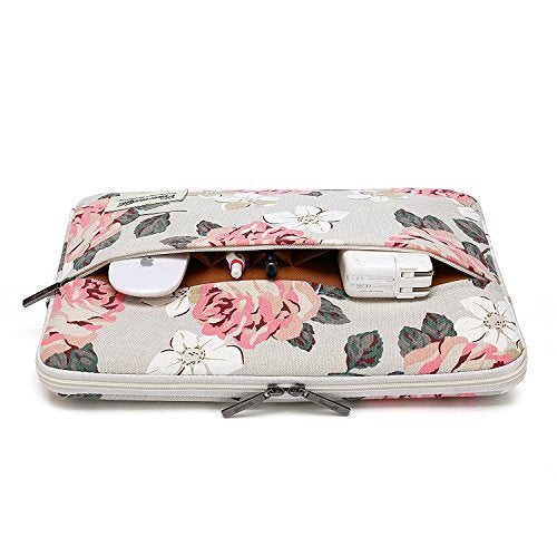 Canvaslife Pink Rose Patten Laptop Sleeve 14 inch 14.0 inch Laptop case Bag - color: Pink Rose, size: 14 inch / 14.0 inch