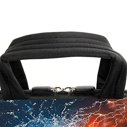 AMARY 13" 13.3" laptop sleeve chromebook case adjustable shoulder strap with handle accessory pocket (Football) - color: Football