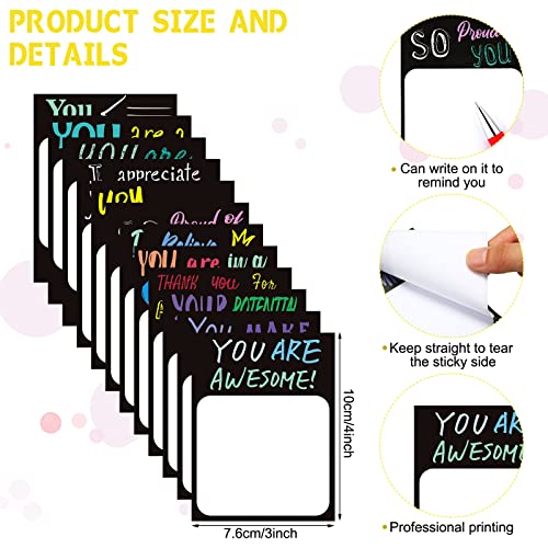 Geyee 24 Pcs Back to School Teacher Gifts Modern Sticky Notes with Funny Pens 3 x 4 Inch Employee Appreciation Gifts for Coworkers Teacher Office Staff Work Team Appreciation Gift - style: Modern