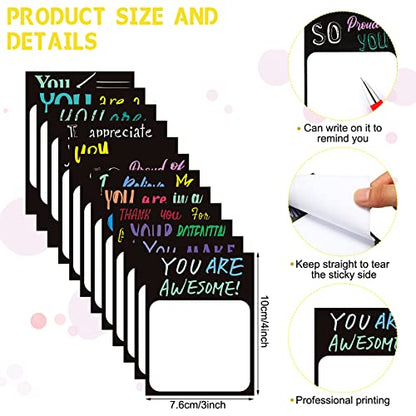 Geyee 24 Pcs Back to School Teacher Gifts Modern Sticky Notes with Funny Pens 3 x 4 Inch Employee Appreciation Gifts for Coworkers Teacher Office Staff Work Team Appreciation Gift - style: Modern