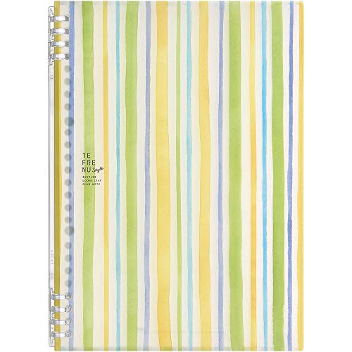 King Jim 9855TES-L106 Tefline Style B5 Stripe Ring Notebook - size: B5, style: stripe