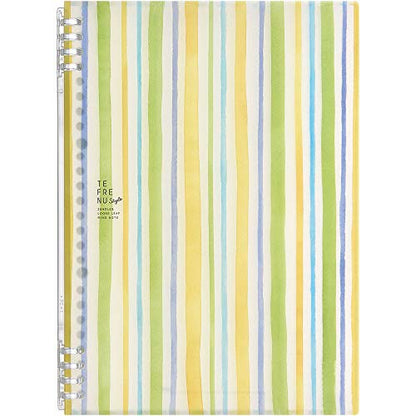 King Jim 9855TES-L106 Tefline Style B5 Stripe Ring Notebook - size: B5, style: stripe