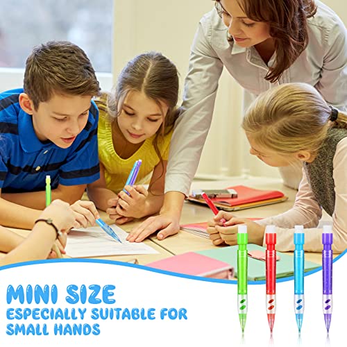 Gersoniel 32 Pieces Assorted Mini Mechanical Pencils 0.7 mm Automatic Pencils with Mini Erasers Pens Stationery Supplies for Home Office School Writing Drawing Drafting