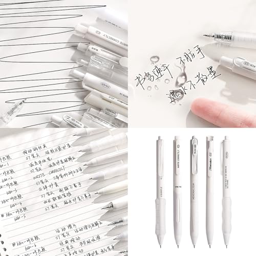 5Pcs Retractable Gel Pen Quick Drying Gel Pen for Kid Student Adult Writing Noting Journaling School Office Supply - color: Blue-solid color