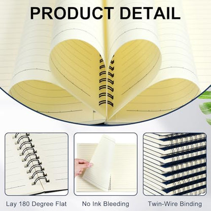 Yahenda 108 Pcs Spiral Notebooks Bulk, A5 8.3 x 5.5 Inch College Ruled Lined Notebooks, 100 Pages Soft Cover Journals for Students Classroom Office Back to School Supplies (Deep Blue) - color: Deep Blue