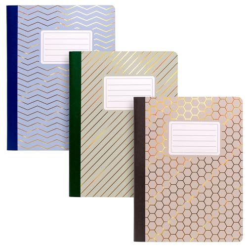 Pukka Pad Haze B5 Composition Books – Pack of 3 Notebooks with 140 Pages, 70 Sheets of College Ruled 80GSM Paper with Margin for School Notes, Office Organisation, or Home Memos – 9.75 x 7.5in - color: Haze, size: 3 Pack