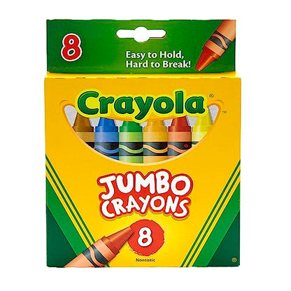 Crayola Jumbo Crayons, 8 Toddler Crayons, Assorted Colors