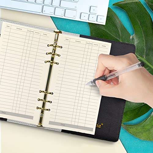 A6 Planner Inserts Binder Refill Paper,for Filofax/6 Ring Notebook Budget Binders, 45 sheets/90pages, 100Gsm Quality, Harphia (A6 3.74 x 6.77'',Finance) - color: Finance Schedule, size: A6