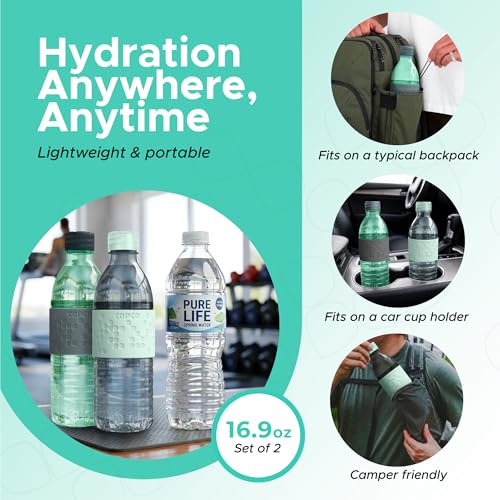 Copco Hydra Water Bottle 16.9 oz - Blue/Gray, Set of 2 - color: Blue/Gray