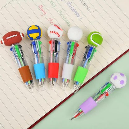Oneshow 18 PCS Mini Football Pens 4 Color Ballpoint Pens Party Favors | Cute Multicolor Pens Goodie Bag Fillers Sports Party Gifts Classroom Rewards Back to School Supplies - style: Football-18PCS