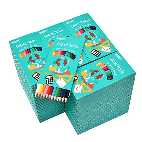 Rarlan Colored Pencils Bulk, 12 Assorted Colors, Pack of 96, 1152 Count | Pre-sharpened Colored Pencils, Coloring Pencils for Kids & Teachers, Back to School Supplies, Classroom Prizes