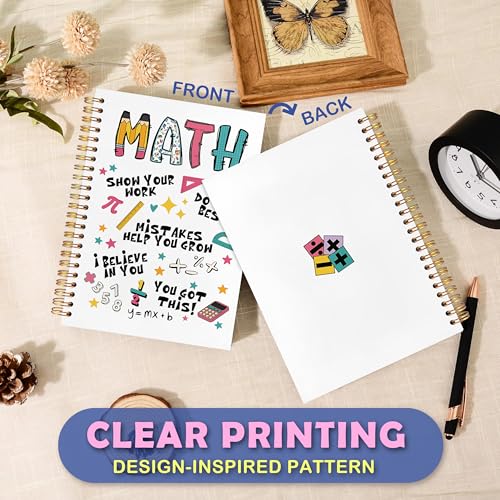 JUDFNCDE Funny Math Teacher Spiral Notebook 5.5 x 8.3 for Work Study, Teacher Thank You Appreciation Gifts, Math Lover Gifts Hardcover Notebook Journal for Women - color: Math -