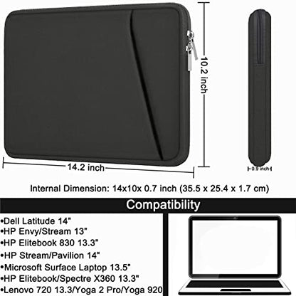 Askuko Laptop Sleeve 14 inch, Durable Carrying Bag Shockproof Protective Case Cover, Handbags Briefcase Laptop Bag Compatible with 14" MacBook Air/Pro HP Asus Lenovo Notebook Computer, Grey - color: Gray, size: 14 inch