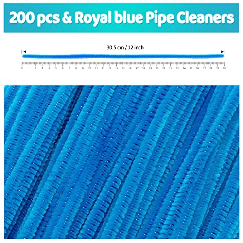 Iooleem 200pcs Dark Blue Pipe Cleaners, Chenille Stems, Pipe Cleaners for Crafts, Pipe Cleaner Crafts, Art and Craft Supplies. - color: Dark Blue, size: Small Pack