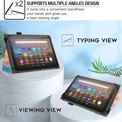 Universal 10 10.1 Inch Android Tablet Case,Slim Folding Stand Cover for All 9"-10.5" Touchscreen Tablet Case with Stylus Pen Holder,Sea Turtle - color: Sea Turtle