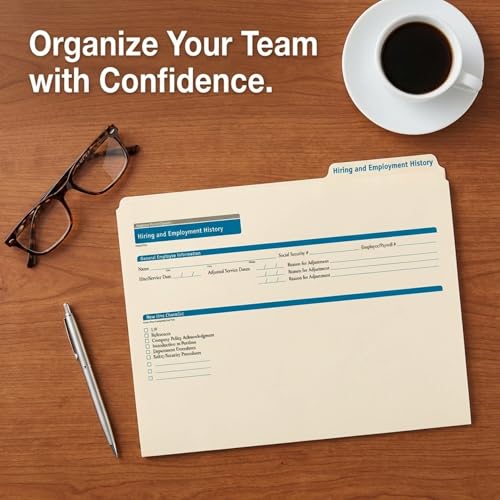 ComplyRight Hiring/Employment Folder, Pack of 25 | 9-1/2” x 12”, Document Filing Folder for Businesses, HR Employee Management Documentation Office Supplies - style: Hiring/Employment