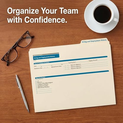 ComplyRight Hiring/Employment Folder, Pack of 25 | 9-1/2” x 12”, Document Filing Folder for Businesses, HR Employee Management Documentation Office Supplies - style: Hiring/Employment