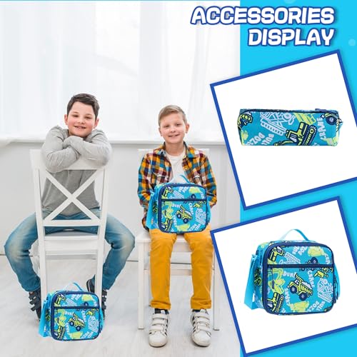 Meetbelify Rolling Backpack for Girls Boys Backpacks with Wheels Kids Carry on Luggage for Girls Boys - color: Boy Blue