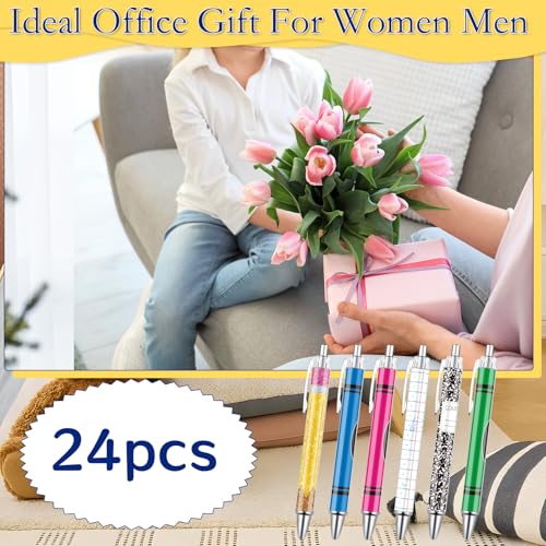 Teachers Ballpoint Pens Set - 24 Pcs Teacher Appreciation Gifts Back to School Retractable Writing Ball Point Pen Thank You Gift Favors for Classroom Student Coworker Office Party Supplies - style: First Day of School