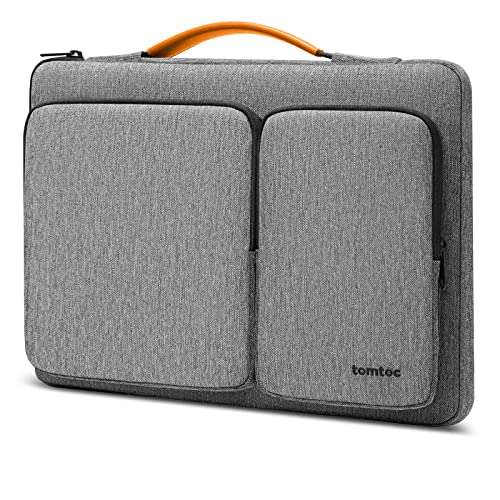 tomtoc 360 Protective Laptop Case for 13-inch New 2026 MacBook Air M5/A3449, M4/A3240, M3/A3113, M2/A2681, M1/A2337, MacBook Neo A18 Pro, 13-in Surface Pro 11th AI PC, Water-Resistant Carrying Bag - color: Gray, size: 13 inch