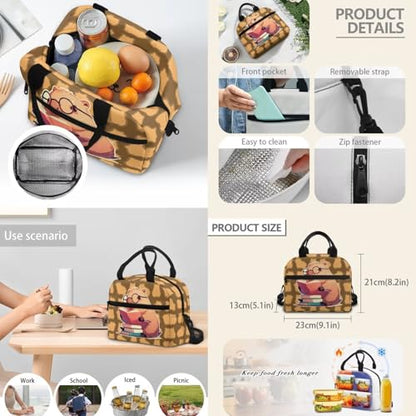 Cute Capybara 3PCS Kids Backpacks, 17 Inch Teen School Bookbag with Lunch Bag Pencil Case 3 in 1 Lightweight Daypacks for Middle High School Students - color: Cute Capybara